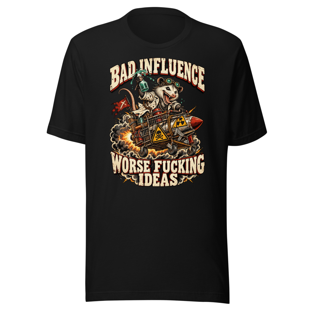 Bad Influence — Worse Fucking Ideas front flat mockup